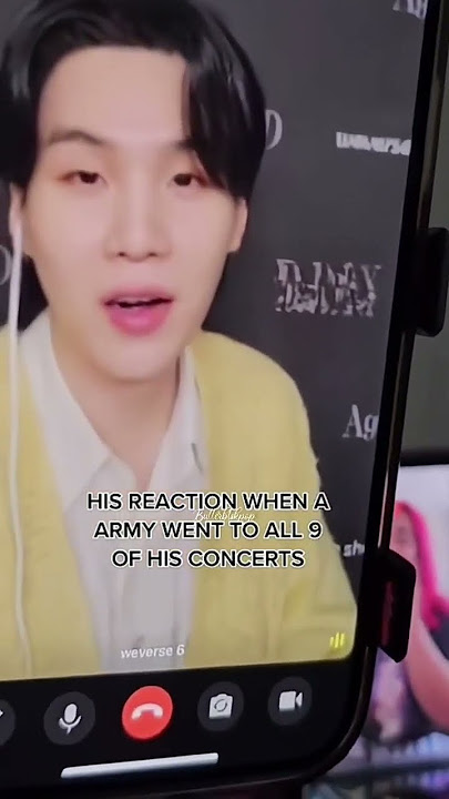 SUGA asking ARMY not to cry after she started crying on video call fansign 🐱💜