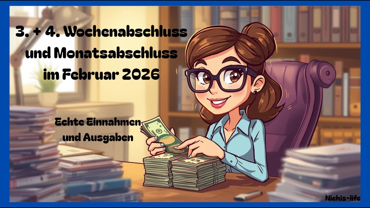 🧮💶 3 + 4. Wochen- u. Monatsabschluss Februar 26 💶🧮  #wochenabschluss #budget #finanzen