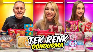 TEK RENK DONDURMA CHALLENGE !? SARI KIRMIZI PEMBE