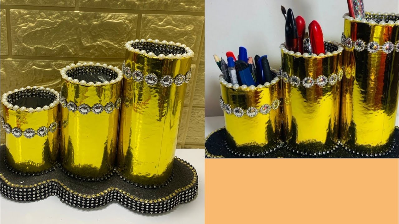 Best mini Dustin from paper cup, how to make desk organiser, how to ...