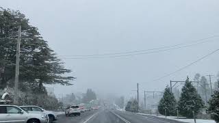 Driving into Medlow Bath - Blue Mountains Snowfall 10th June 2021