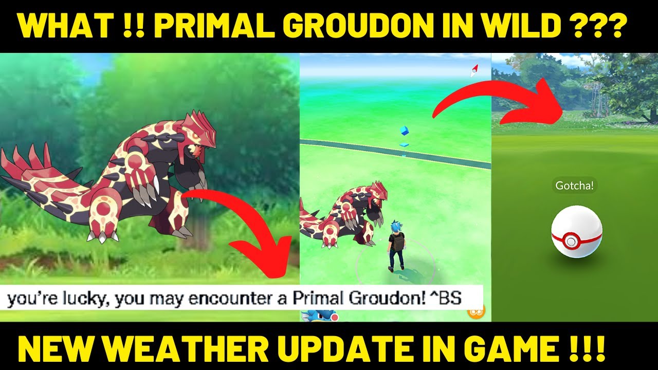 Catching a wild Shiny Primal Groudon in Pokémon Go!!! #pokemon #pokemo