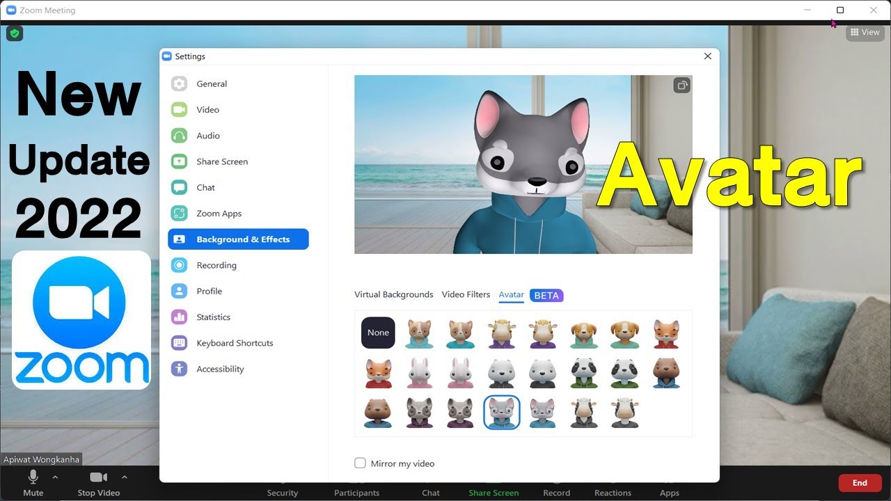 โปรแกรม Zoom Update ใหม่ล่าสุด ใช้ Avatar แทนตัวเราในการเข้าประชุมได้แล้ว