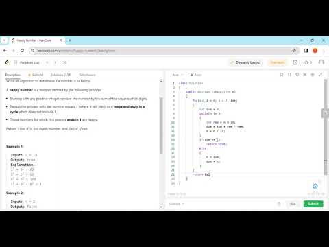202. Happy Number | Leetcode | Math based | Fundamentals