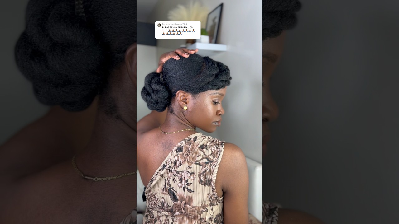 Elegant look on 4c Hair 