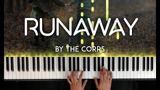 Video thumbnail of "Runaway by The Corrs piano cover | lyrics | sheet music"