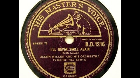 Glenn Miller and His Orchestra "I'll Never Smile Again" song by Ruth Lowe