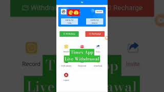 Timex earning app Withdrawal proof | Timex earning app | Payment Proof screenshot 1