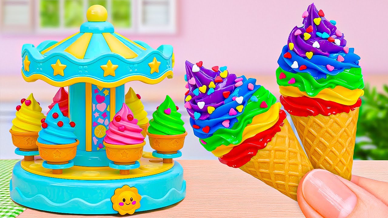 Rainbow Jelly Recipes💗🌈 How To Make Miniature Rainbow Ice Cream & Jelly 💞Tiny Sweet