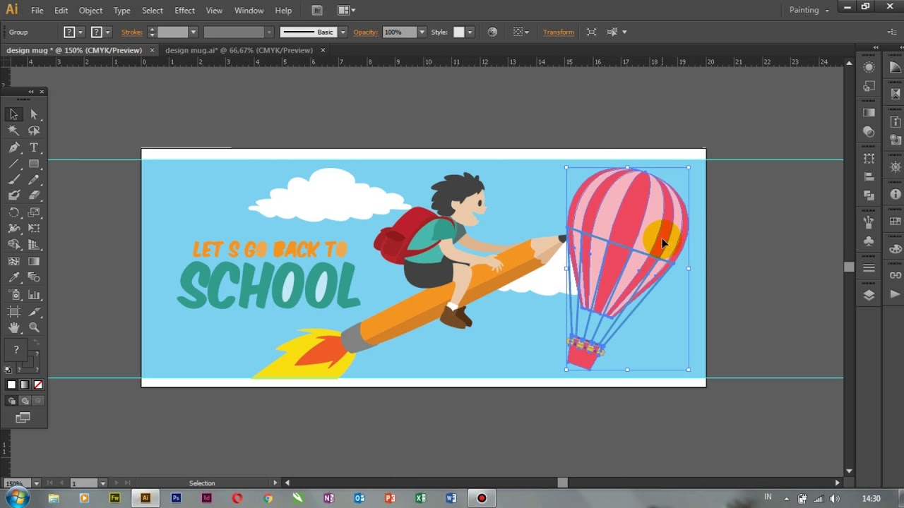 Tutorial Membuat Design Mug Di Adobe Illustrator CS6 - YouTube
