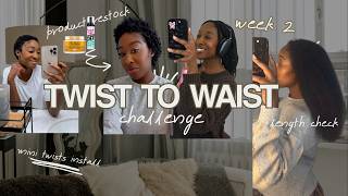 a week in my hair vlog #2 |  moisturizing twists, trying new products, twists install, restock