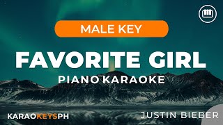 Favorite Girl - Justin Bieber (Male Key - Piano Karaoke)