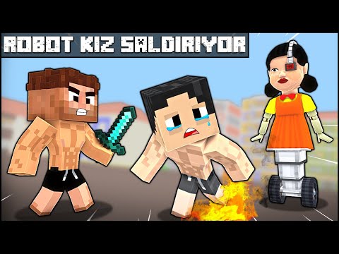 ALİ VE HASAN ROBOT KIZLA SAVAŞIYOR! 😱 - Minecraft