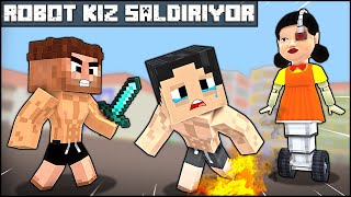 ALI AND HASAN FIGHT THE ROBOT GIRL! 😱 - Minecraft