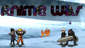 Naruto V3 & Sasuke Rinnegan V2 VS Kaneki V3 & Guts V2 in Jump Force Mugen