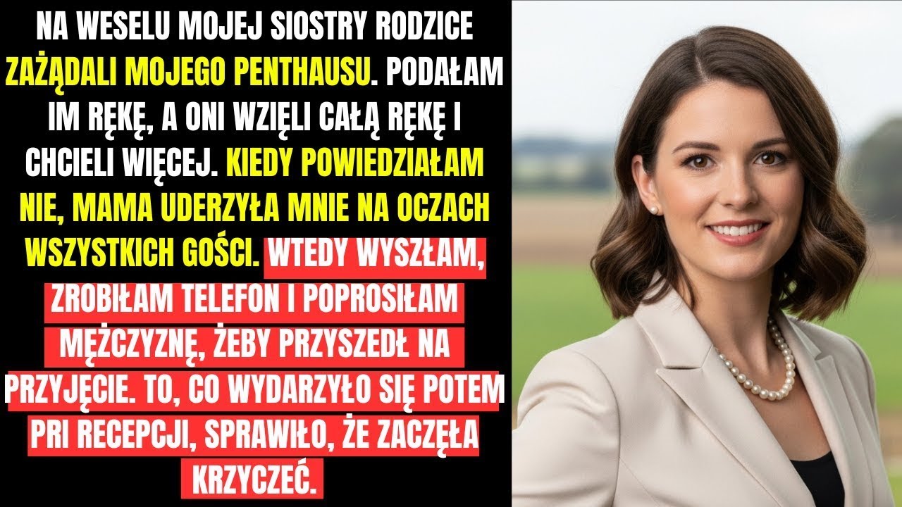 Na ślubie siostry rodzice zażądali penthouse'u  Odmówiłem, mama uderzyła  Wybrałem zemstę