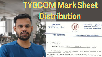 TYBCOM Marksheet Distribution date 2022