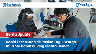 Full Proses Test Antigen di Stasiun Pasar Senen Malam Hari Untuk Syarat Naik Kereta Api Jarak Jauh