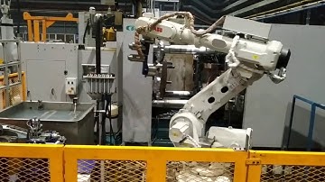 ABB Robot at Die Casting Application part extraction solution