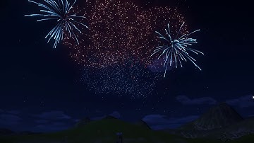Planet coaster small fireworks display