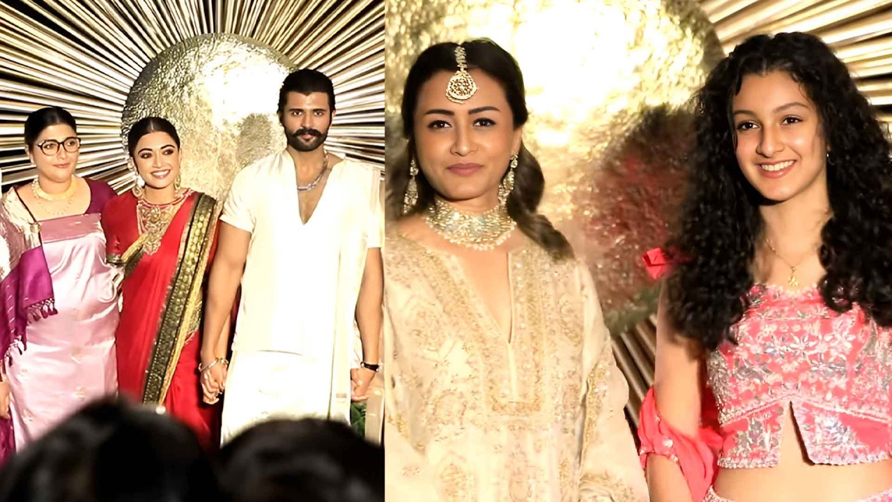 Namaratha and Sitara Ghattamaneni Attends Vijay Deverakonda Rashmika Mandanna Reception