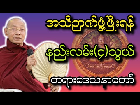 "အသိဉာဏ်ဖွံ့ဖြိုးရန် နည်းလမ်း(၄)သွယ်" အကြောင်း တရားဒေသနာတော် #ပါချုပ်ဆရာတော် #dhammayaungchi
