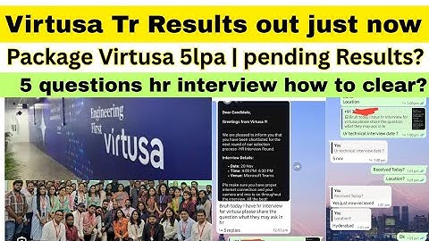 Virtusa Technical interview results out|virtusa Technical interview Experience |virtusa hr mails