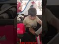Baby Driving Car l Cute Baby Ride l Mini Driver On Road l