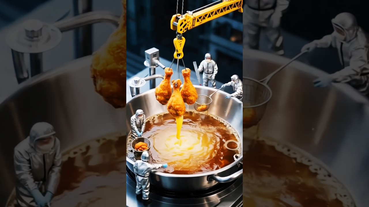 Tiny Chefs’ First Chicken Fry Adventure! | AI Cooking Short 