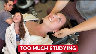 Too Much Studying - Cracks & Sports Massage || Chiropractic Treatment By Dr. Adam