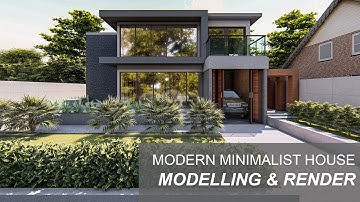 ARCHITECTURAL DESIGN 02 | MODERN MINIMALIST HOUSE | 3D MODELLING & LUMION RENDERING (EXTERIOR ONLY)