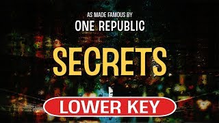 Download Lagu Secrets (Karaoke Lower Key) - One Republic MP3