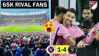 Gillette Stadium 65K Rival Fans Reaction to Messi's 2 Magical Goals vs New England!