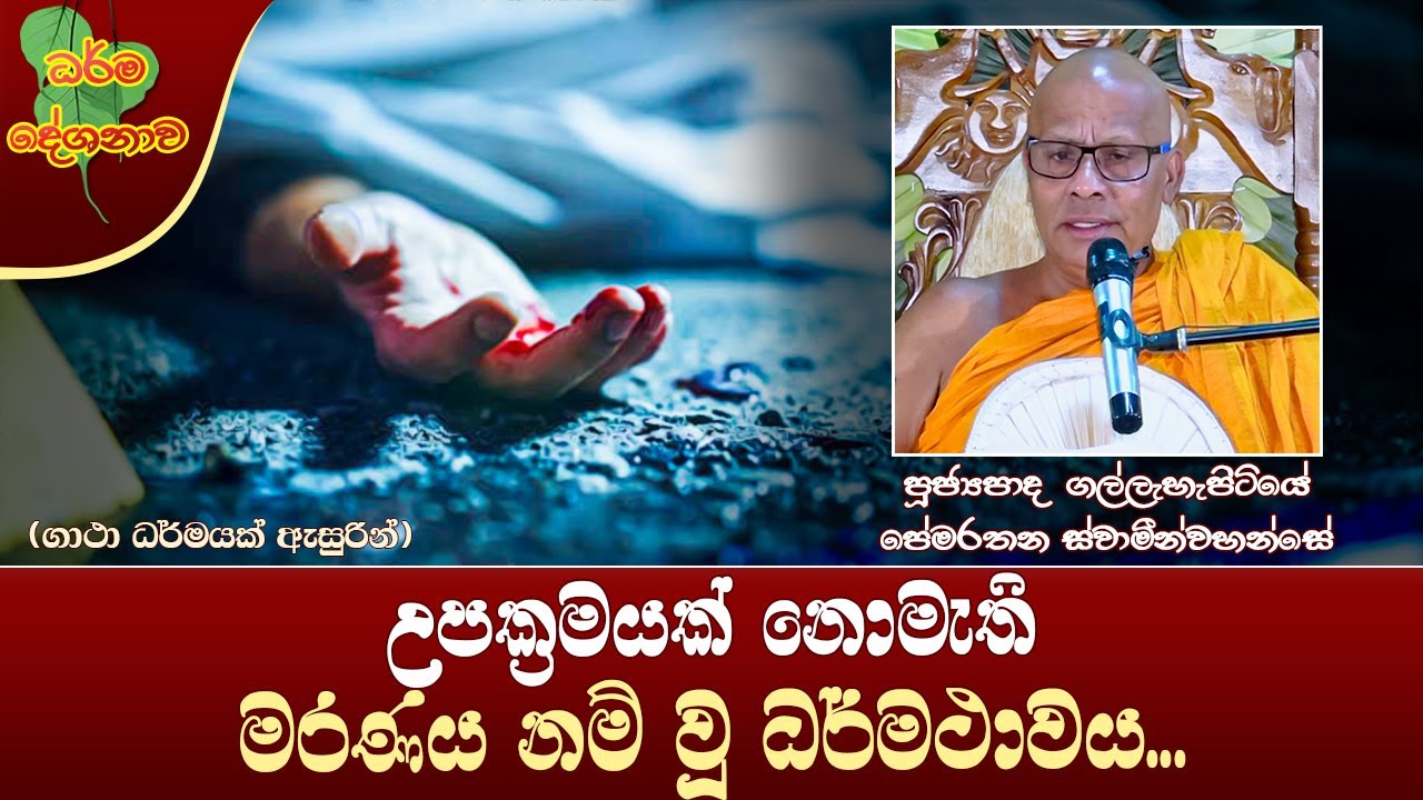 Ven Gallehepitiye Pemarathana Thero | 2024-05-21 | 6:30 AM (උපක්‍රමයක් නොමැති මරණය නම් වූ ධර්මථාවය.)