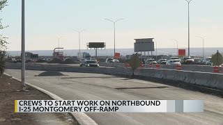 Crews to begin work on northbound I-25 Montgomery off-ramp on Sunday