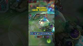 Melissa save turret 🥶🥶 #mlbb #mobilelegends #shortvideo