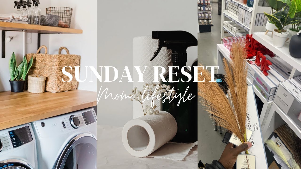 SUNDAY RESET/CLEAN WITH ME/ LAUNDRY AND CLEANING 
