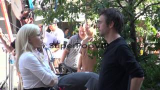 Megan Hilty and Jack Davenport on location for 'Smash' Me...