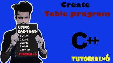 How to Create table using for loop in C++