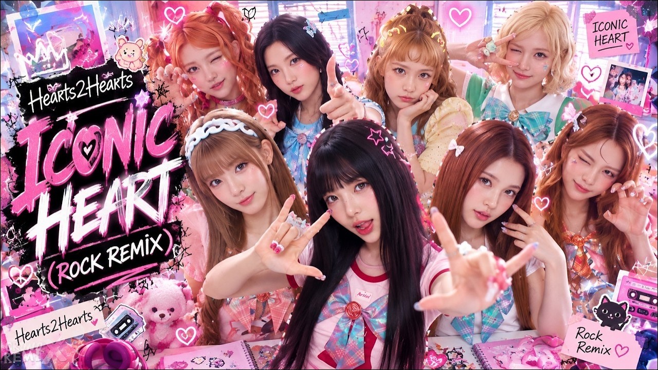 Hearts2Hearts - ICONIC HEART (ROCK REMIX / COVER) - YouTube