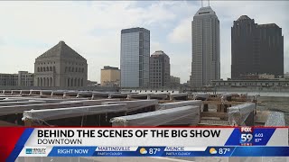 Go behind the scenes for the set up of the downtown Indy fireworks spectacular