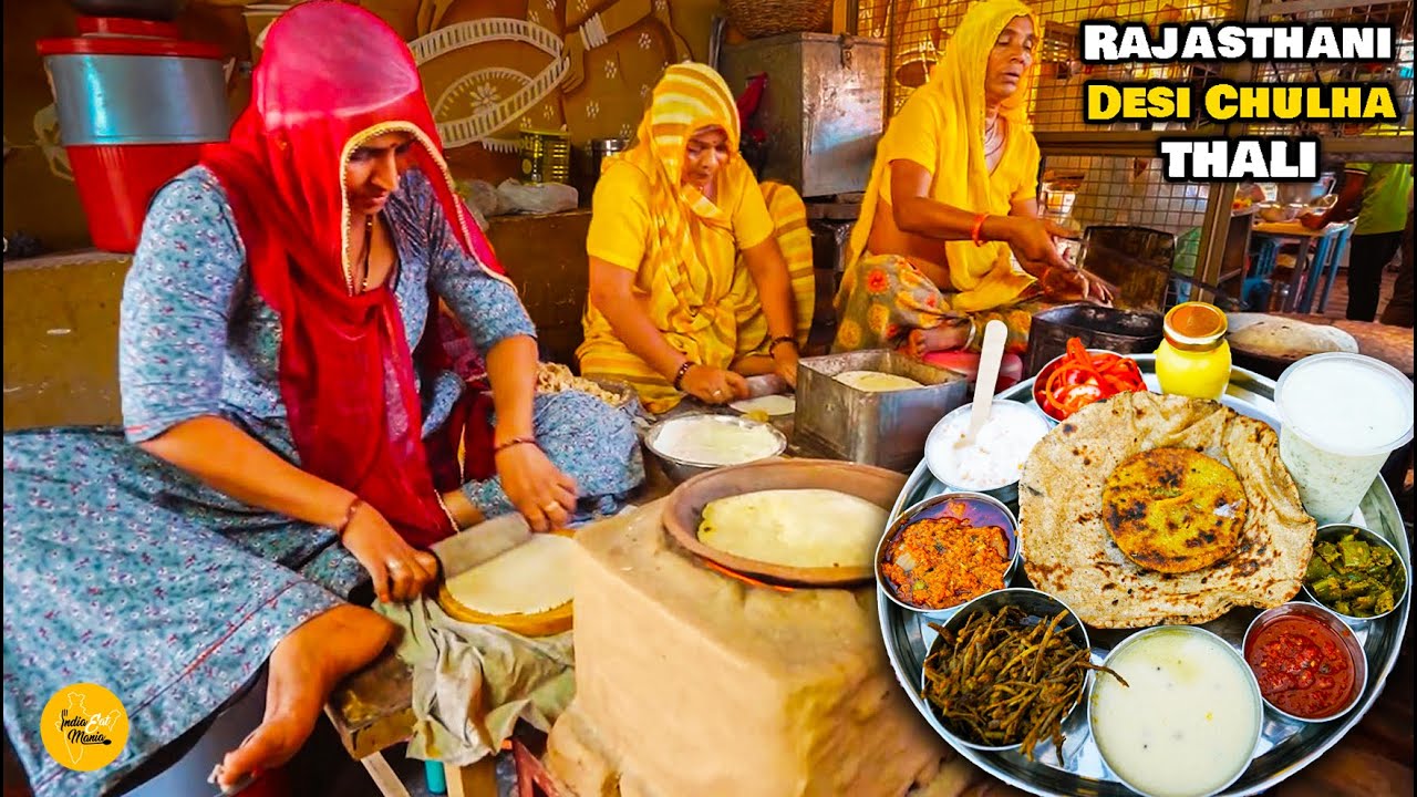 Rajasthan का गाँव वाला खाना अब रेस्टोरेंट में l Desi Chulha l Unlimited Marwadi Thali l Ajmer Food