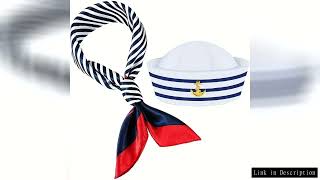 1Pcs Set Yacht Captain Hat Sailor Ship Cap Scarf Sailor Hat Boat Costume For Men Women Captains Dres