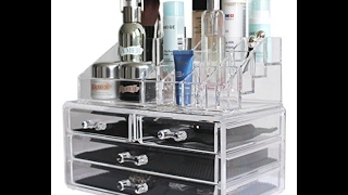 صندوق منظم بادراج حفظ المكياج و الاكسسوار و المجوهرات كريستال شفاف Acrylic Jewelry Organizer Drawer