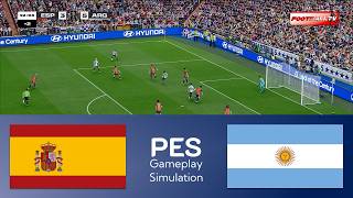 Final Spain vs Argentina - FIFA WORLD CUP 2026 | Full Match All Goals | eFootball Pes 21 Gameplay screenshot 1