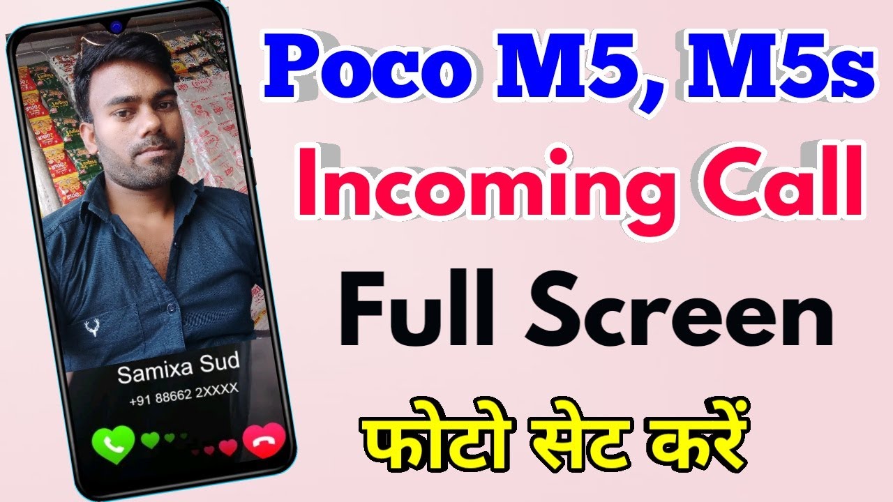 how to set full screen photo on incoming call in poco m5 | poco m5 incoming call photo setting