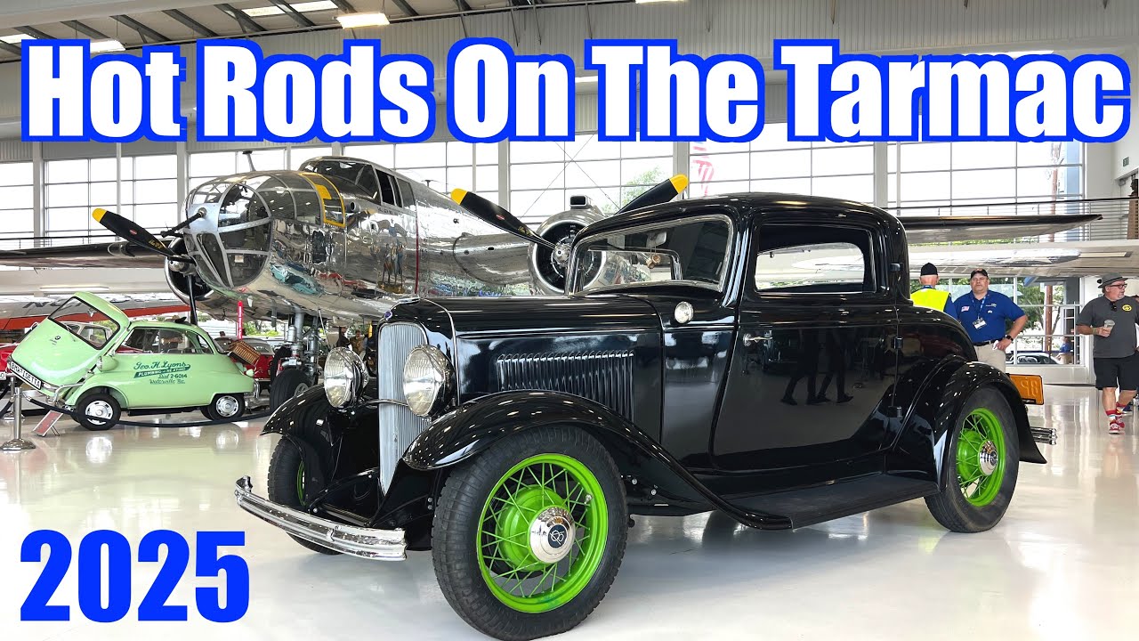 Hot Rods On The Tarmac 2025 Car Show At Lyon Air Museum