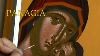 Relax ASMR Painting Byzantine Icon of Panagia.