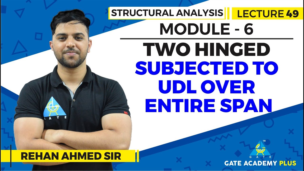 Lecture 49 | Module 6 | Two Hinged Subjected to UDL Over Entire Span | Structural Analysis