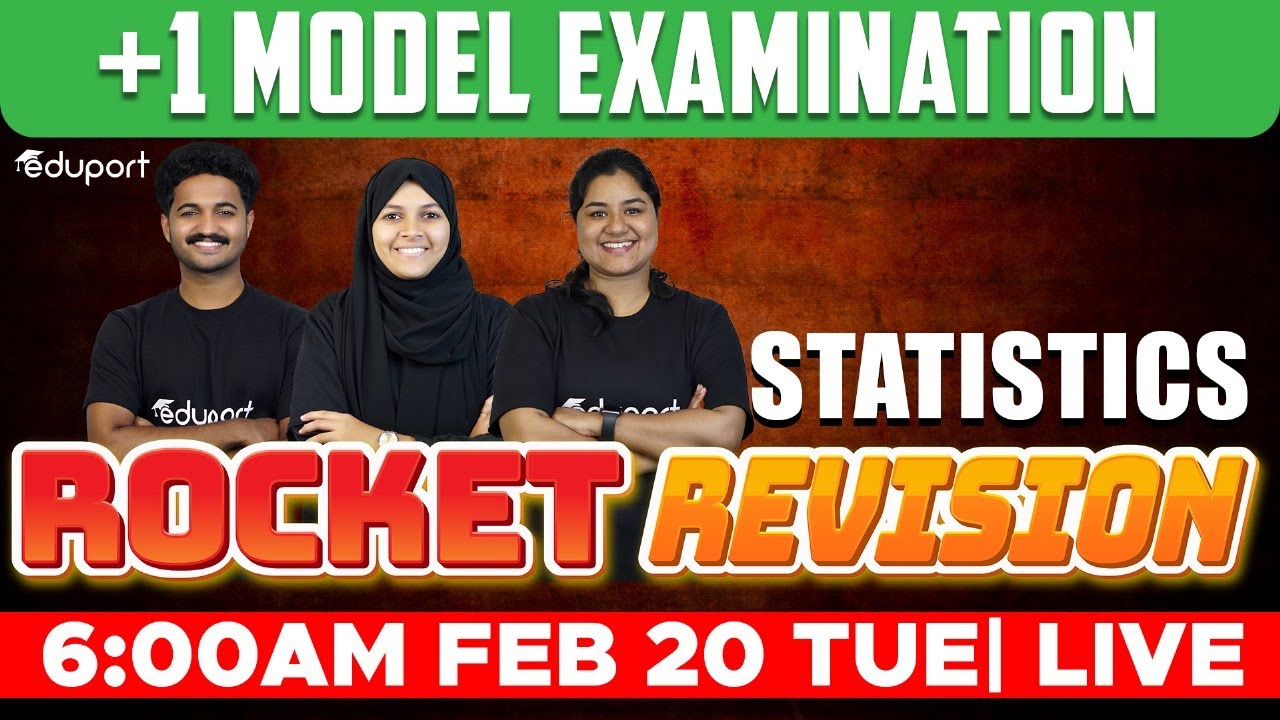 Plus One Statistics Model Exam | Rocket Revision | Eduport Commerce